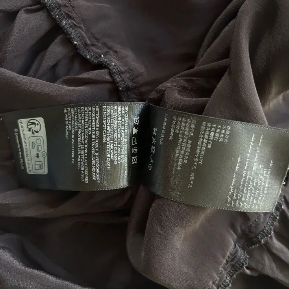 Zimmermann Black Silk Blend Long Maxi Dress S Elegant Evening - Picture 10 of 11